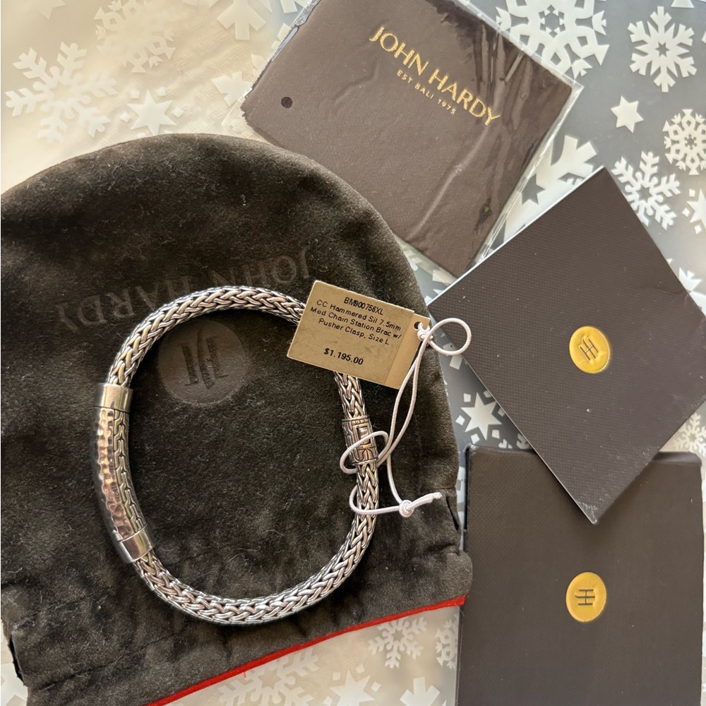 John Hardy Silver Men's Woven Bracelet